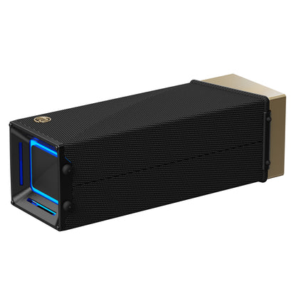 Bärbar Bluetooth-högtalare Bugani Brief TT, 60W, RGB, Vattentät, Svart Guld