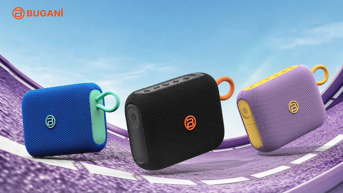 Bärbar Bluetooth-högtalare Bugani Rove Go 5, 12W, TWS, Vattentät, Svart