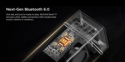 Bärbar Bluetooth-högtalare Bugani Brief TT, 60W, RGB, Vattentät, Svart Guld