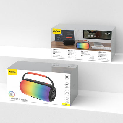 Bärbar Bluetooth-högtalare Dudao Y21, 2 x 5W, TWS, RGB, Svart