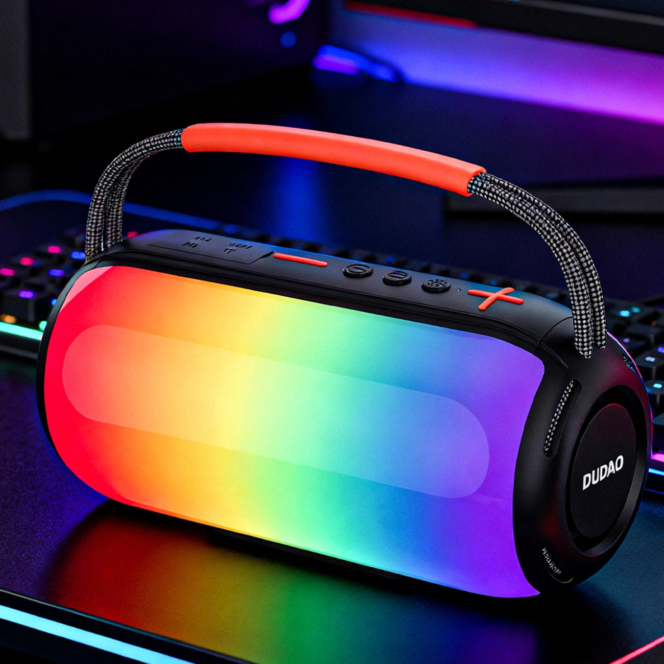Bärbar Bluetooth-högtalare Dudao Y21, 2 x 5W, TWS, RGB, Svart