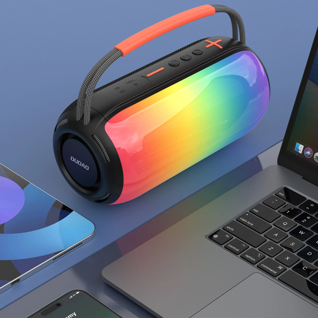 Bärbar Bluetooth-högtalare Dudao Y21, 2 x 5W, TWS, RGB, Svart