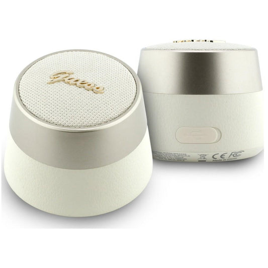 Bärbar Bluetooth-högtalare Guess Script Metal Logo, 5W, TWS, Guld