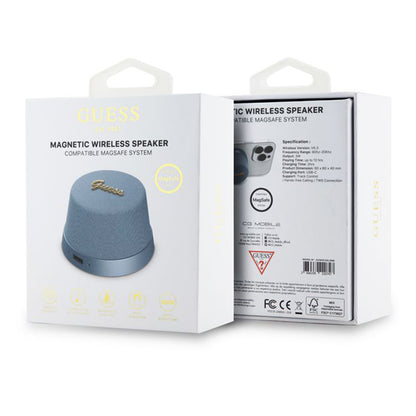Bärbar Bluetooth-högtalare Guess Stand Magnetic Script Metal, 3W, Blå