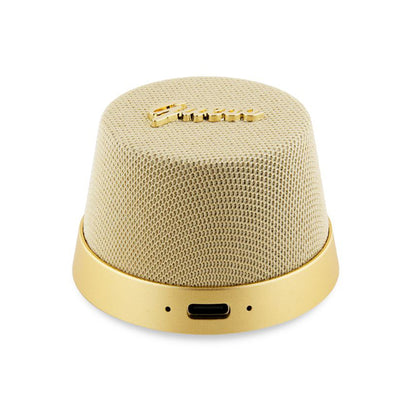Bärbar Bluetooth-högtalare Guess Stand Magnetic Script Metal, 3W, Guld