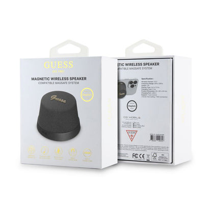 Bärbar Bluetooth-högtalare Guess Stand Magnetic Script Metal, 3W, Svart