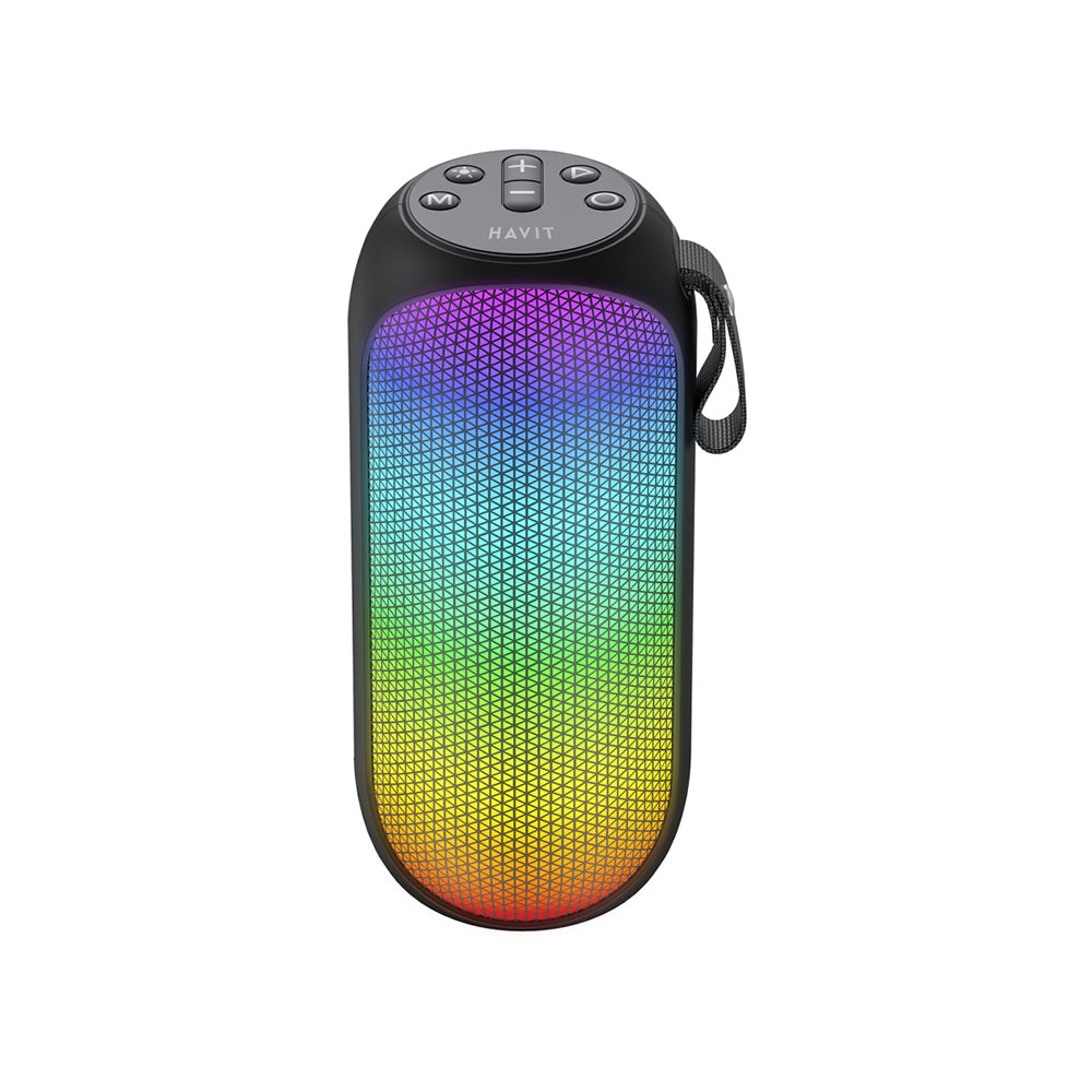 Bärbar Bluetooth-högtalare HAVIT SK808BT, 8W, RGB, Vattentät, Svart
