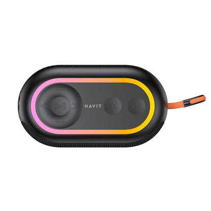 Bärbar Bluetooth-högtalare HAVIT SK809BT, 7W, RGB, Vattentät, Svart