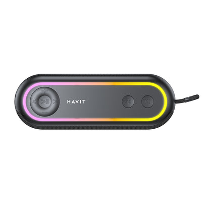 Bärbar Bluetooth-högtalare HAVIT SK810BT, 7W, RGB, Vattentät, Svart