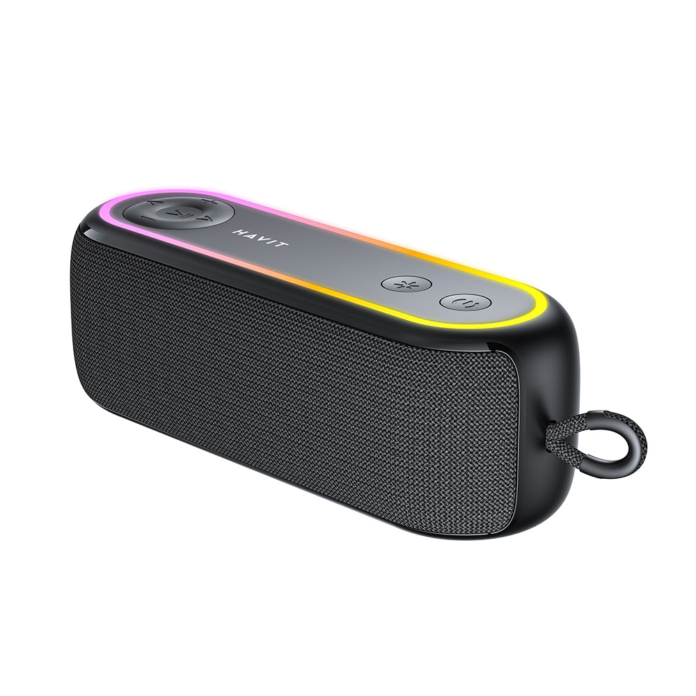 Bärbar Bluetooth-högtalare HAVIT SK810BT, 7W, RGB, Vattentät, Svart