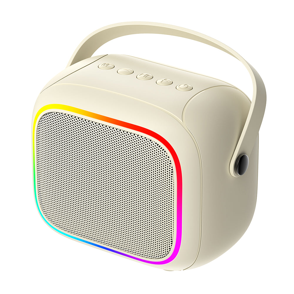 Bärbar Bluetooth-högtalare HAVIT SK818BT Karaoke, 5W, RGB, Vattentät, Beige