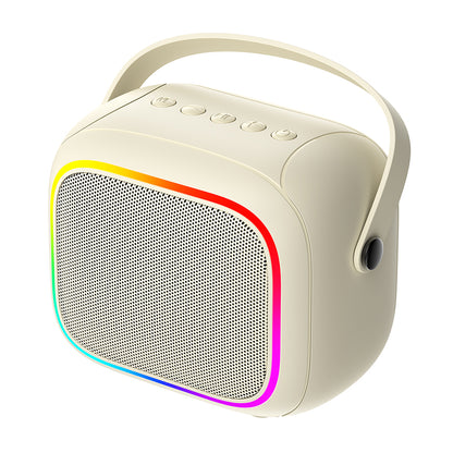 Bärbar Bluetooth-högtalare HAVIT SK818BT Karaoke, 5W, RGB, Vattentät, Beige