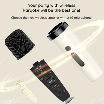 Bärbar Bluetooth-högtalare HAVIT SK818BT Karaoke, 5W, RGB, Vattentät, Beige