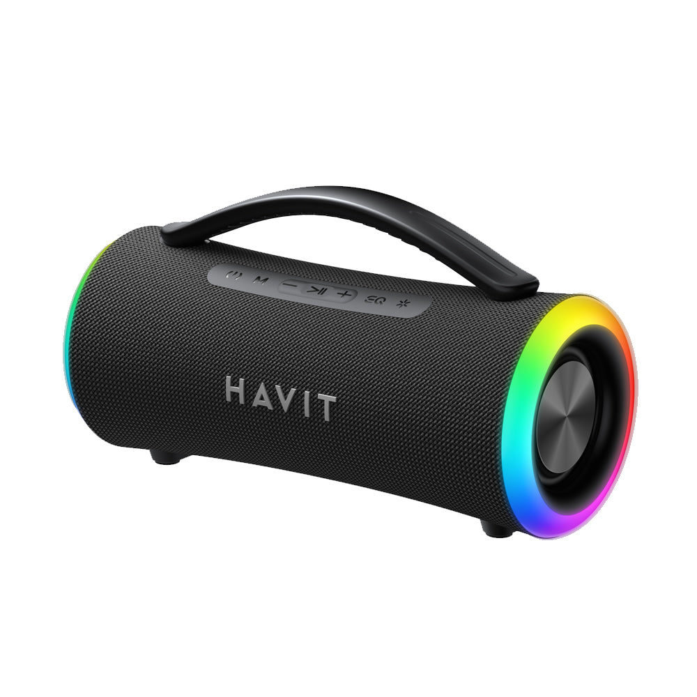 Bärbar Bluetooth-högtalare HAVIT SK834BT, 2 x 5W, RGB, Vattentät, Svart