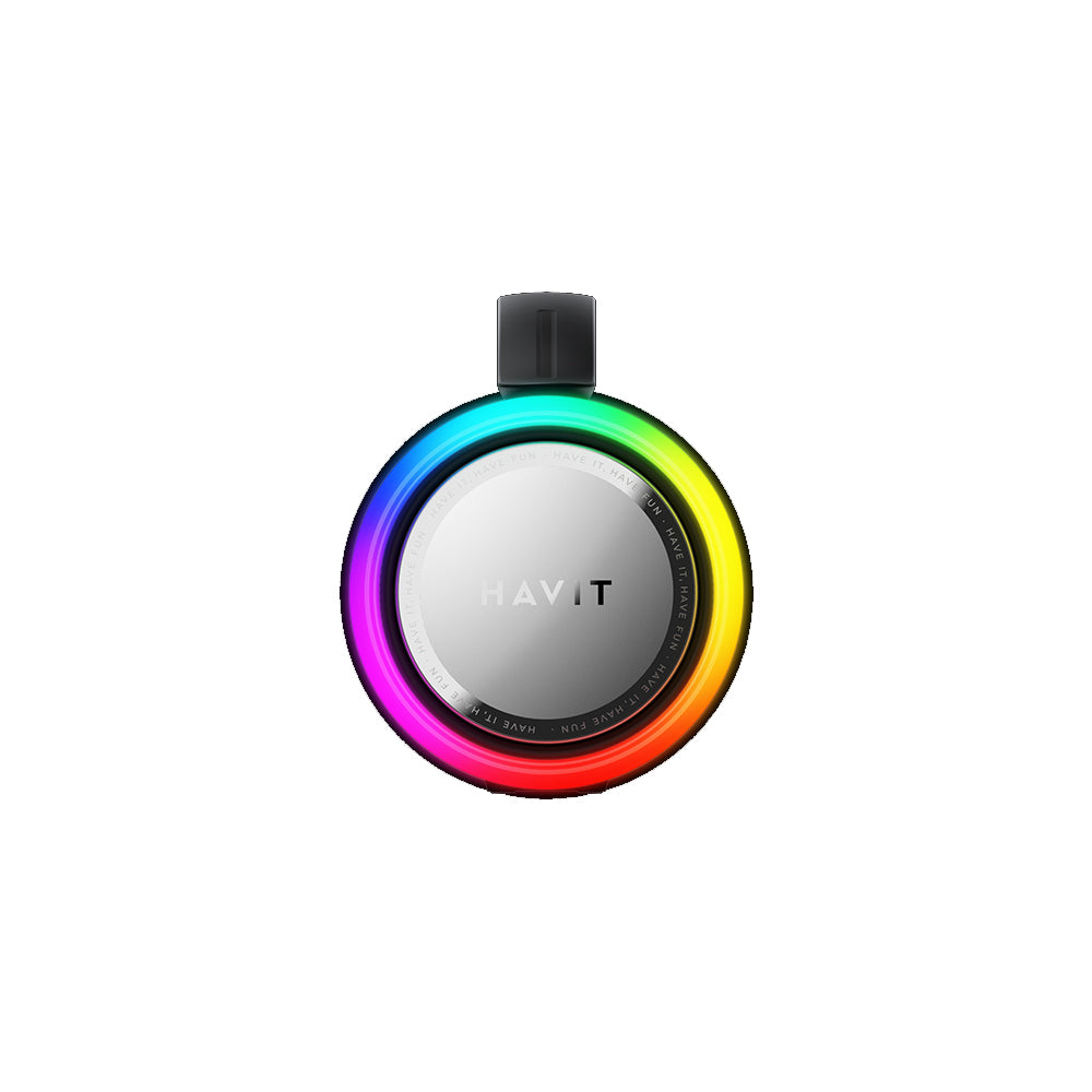 Bärbar Bluetooth-högtalare HAVIT SK834BT, 2 x 5W, RGB, Vattentät, Svart