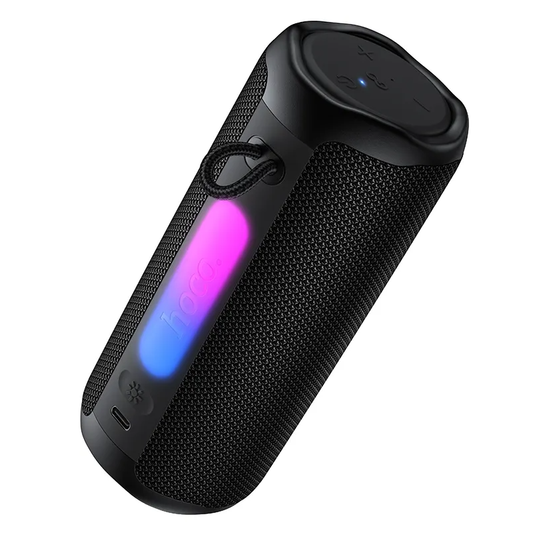Bärbar Bluetooth-högtalare HOCO HC50, 8W, TWS, RGB, Vattentät, Svart