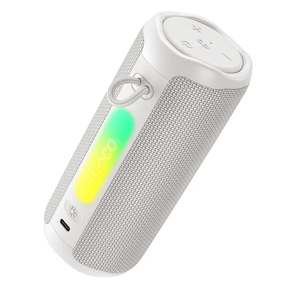Bärbar Bluetooth-högtalare HOCO HC50, 8W, TWS, RGB, Vattentät, Vit