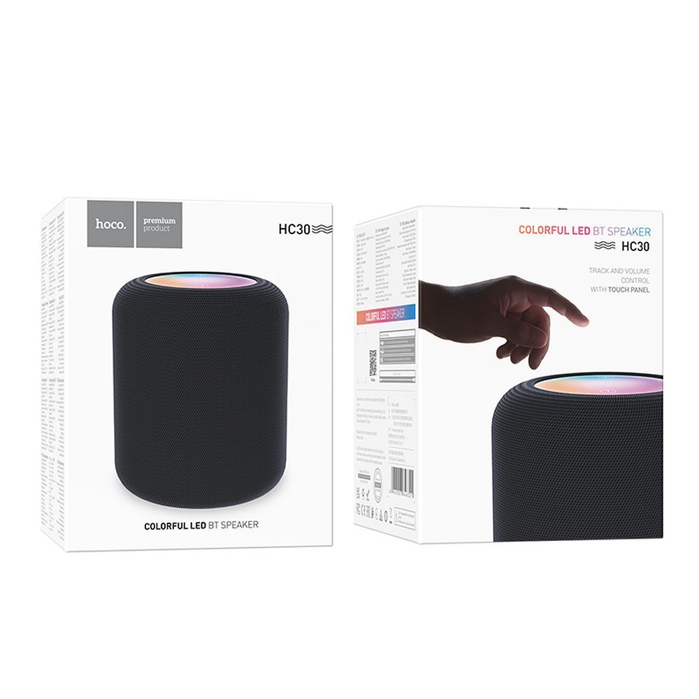 Bärbar Bluetooth-högtalare HOCO HC30, 5W, TWS, RGB, Svart