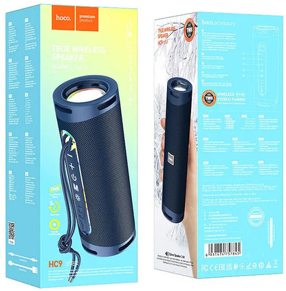 Bärbar Bluetooth-högtalare HOCO HC9 Dazzling Pulse Sports, 10W, TWS, RGB, Blå