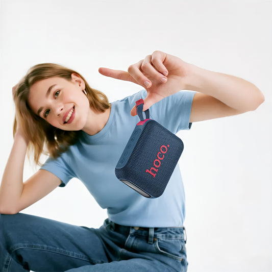 Bärbar Bluetooth-högtalare HOCO HC31, 10W, TWS, RGB, Vattentät, Marinblå