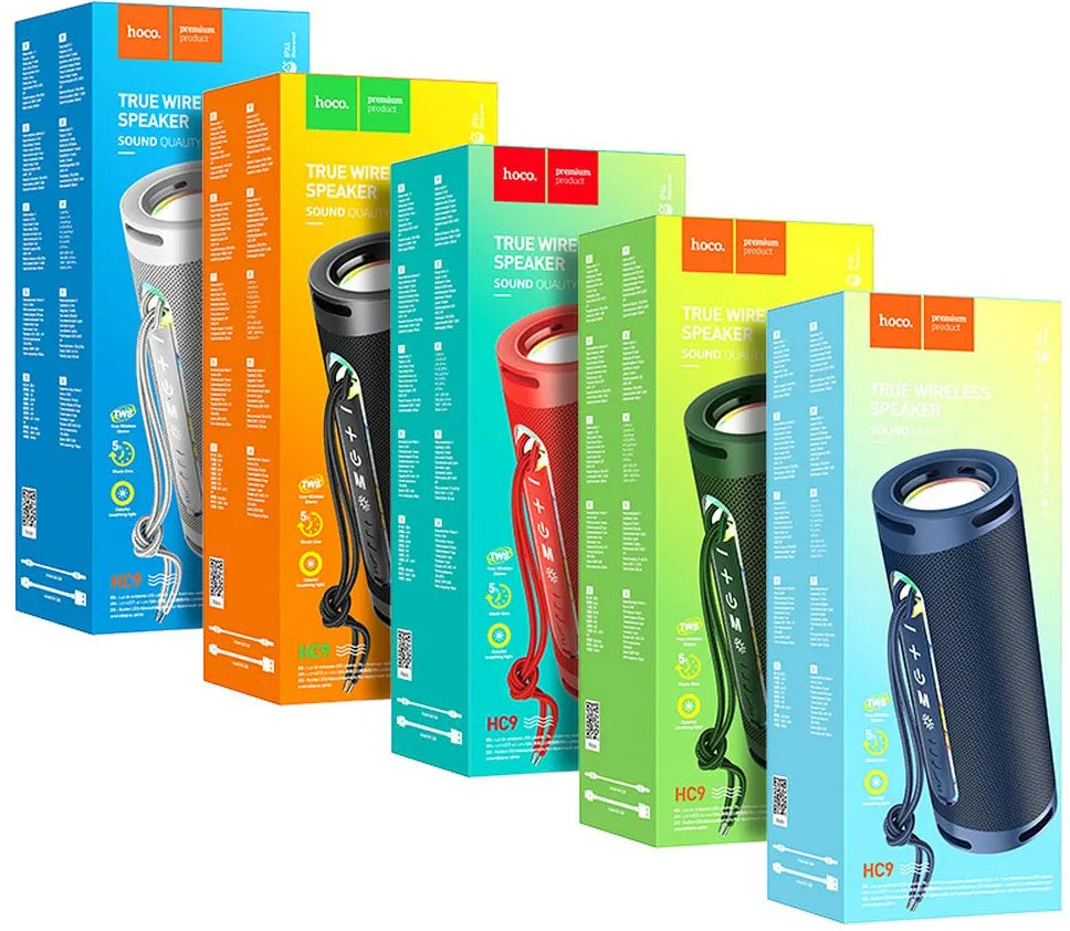 Bärbar Bluetooth-högtalare HOCO HC9 Dazzling Pulse Sports, 10W, TWS, RGB, Blå