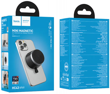 Bärbar Bluetooth-högtalare HOCO HC43 Mini Magnetic, 8W, TWS, Svart