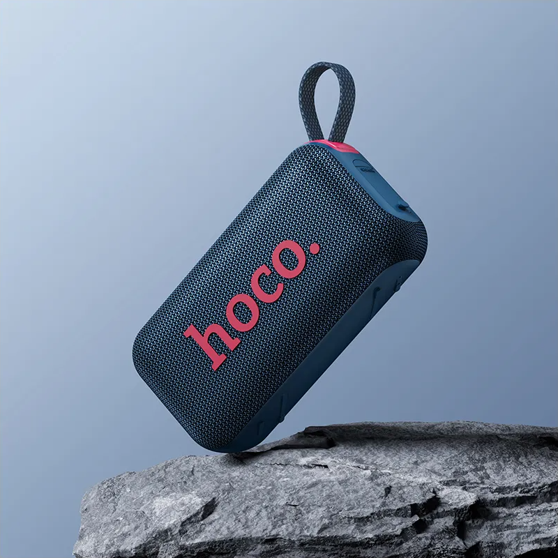 Bärbar Bluetooth-högtalare HOCO HC32, 2 x 10W, TWS, RGB, Marinblå