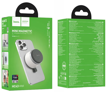 Bärbar Bluetooth-högtalare HOCO HC43 Mini Magnetic, 8W, TWS, Vit
