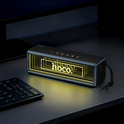 Bärbar Bluetooth-högtalare HOCO HC40, 2 x 10W, TWS, RGB, Svart