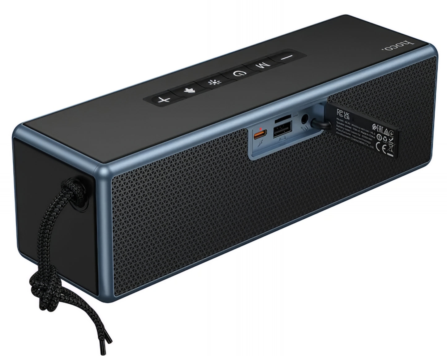 Bärbar Bluetooth-högtalare HOCO HC40, 2 x 10W, TWS, RGB, Svart