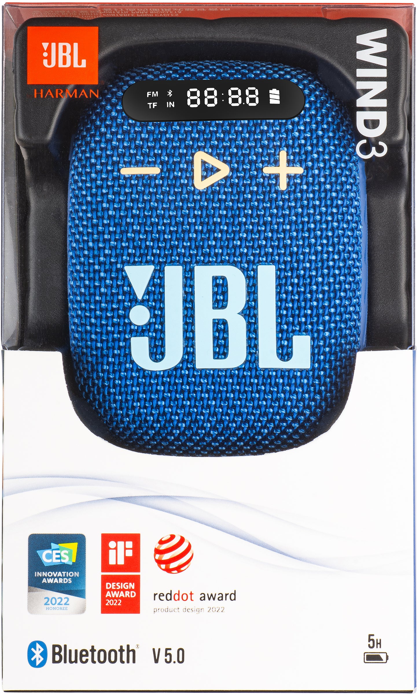 Bärbar Bluetooth-högtalare JBL Wind 3, 5W, Vattentät, Blå JBLWIND3BLU