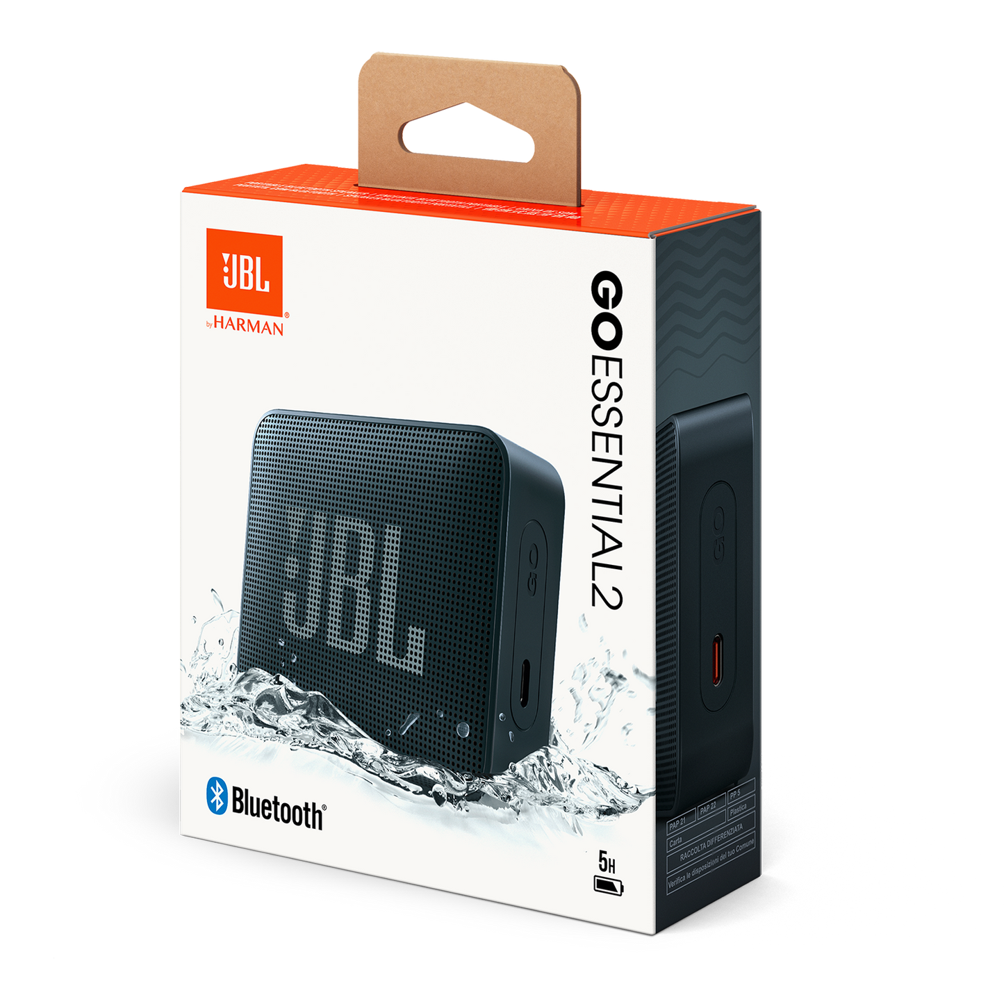 Bärbar Bluetooth-högtalare JBL Go Essential 2, 3.1W, Pro Sound, Vattentät, Svart JBLGOES2BLKCN