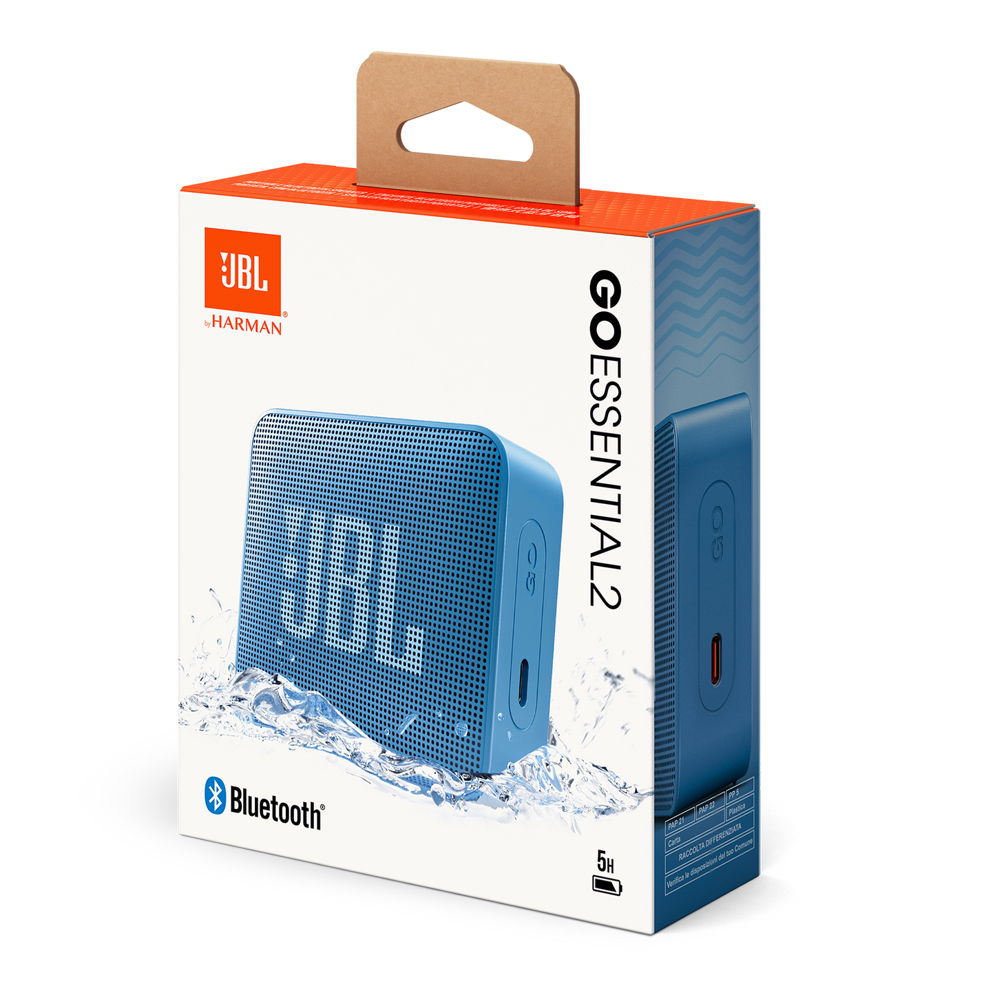 Bärbar Bluetooth-högtalare JBL Go Essential 2, 3.1W, Pro Sound, Vattentät, Blå JBLGOES2BLUCN