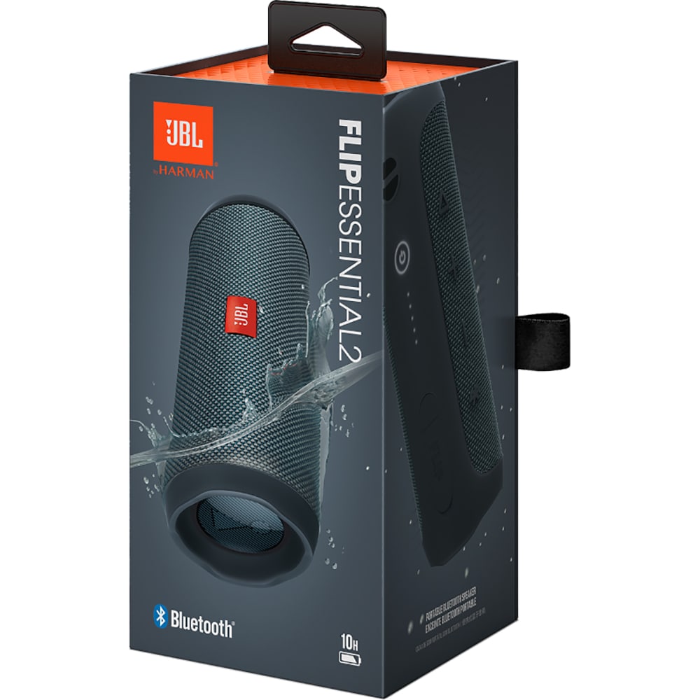 Bärbar Bluetooth-högtalare JBL Flip Essential 2, 20W, PartyBoost, Vattentät, Svart JBLFLIPES2BK