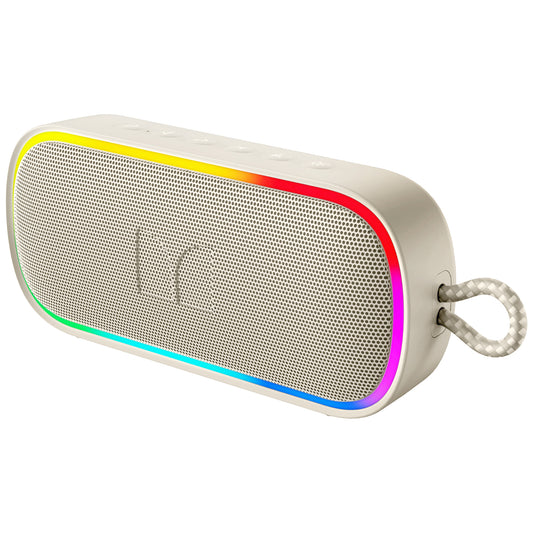 Monster S150 Plus bärbar Bluetooth-högtalare, 40W, TWS, RGB, vattentät, ljus beige