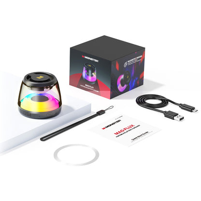 Monster Mag Flux bärbar Bluetooth-högtalare, 5W, TWS, RGB, svart
