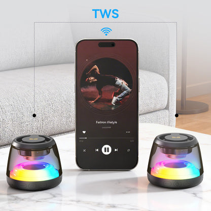 Monster Mag Flux bärbar Bluetooth-högtalare, 5W, TWS, RGB, svart