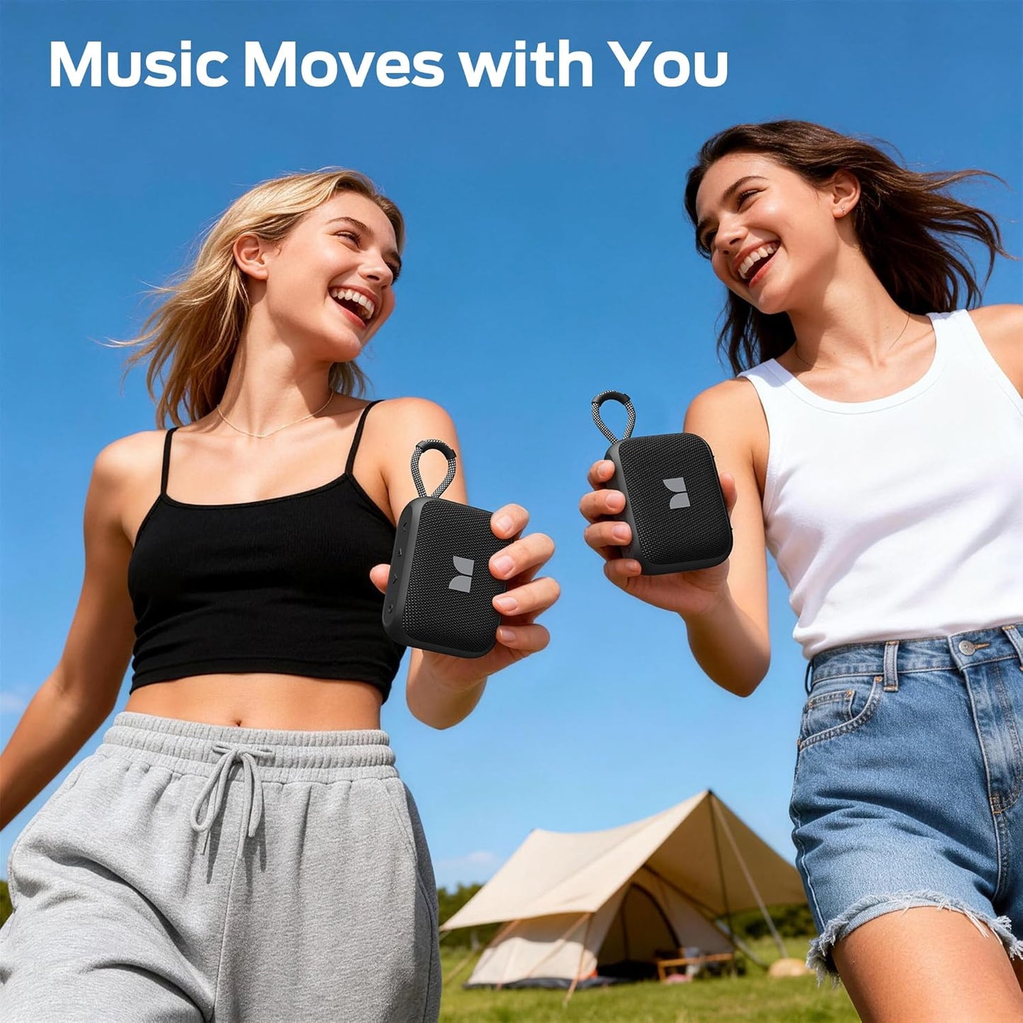 Monster S520 bärbar Bluetooth-högtalare, 5W, TWS, RGB, vattentät, svart