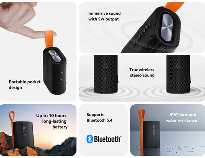 Bärbar Bluetooth-högtalare Xiaomi Sound Pocket, 5W, Vattentät, Svart QBH4269GL
