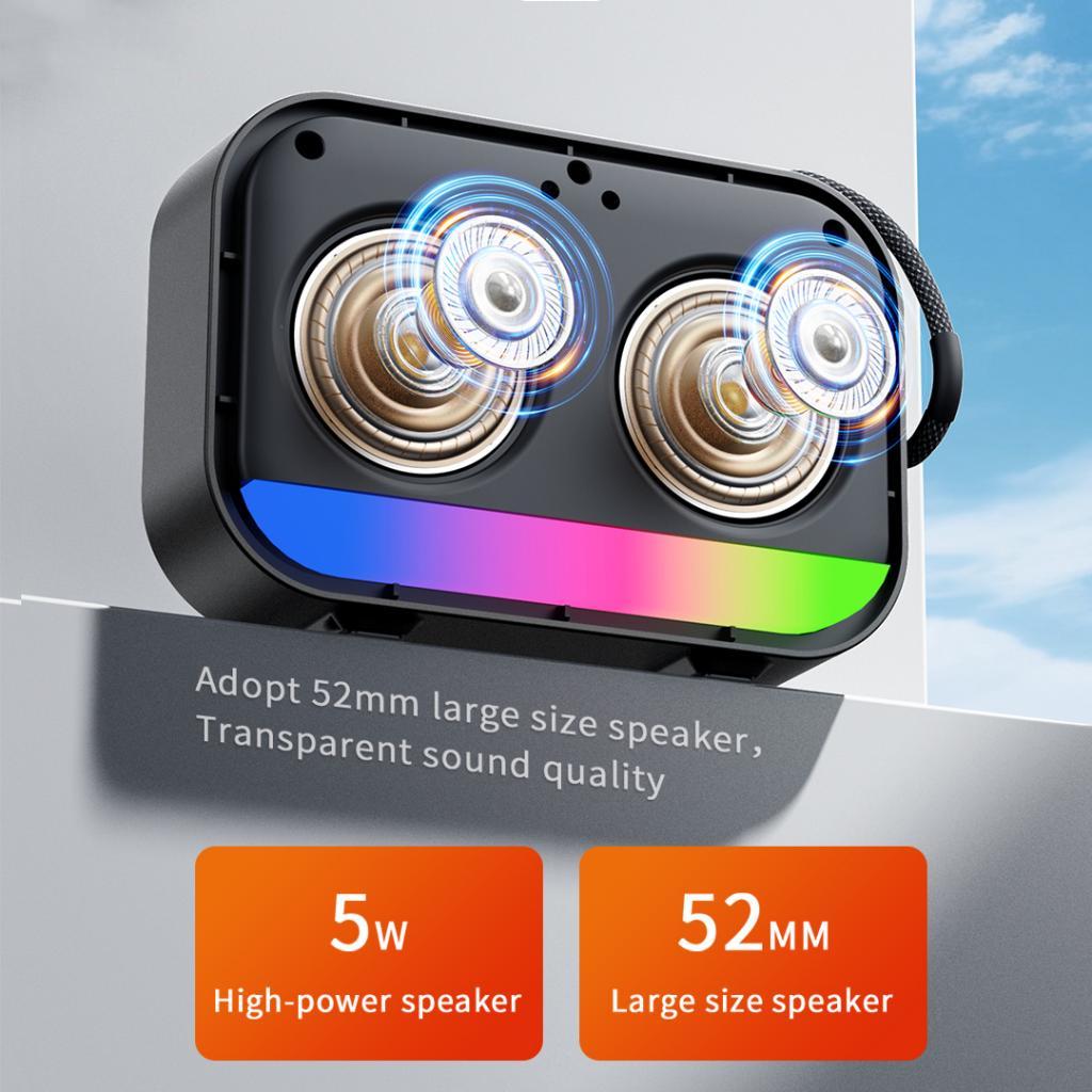 Bärbar Bluetooth-högtalare XO Design F66, 5W, RGB, Svart