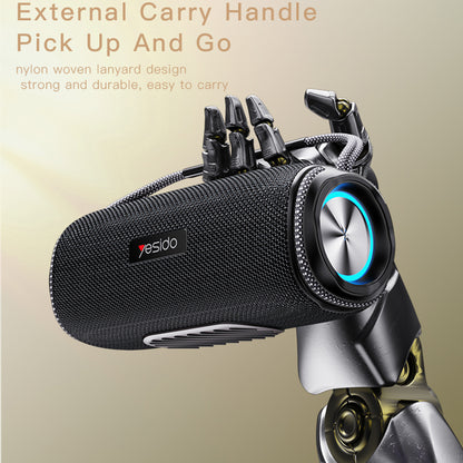 Bärbar Bluetooth-högtalare Yesido YSW11, 40W, RGB, Vattentät, Svart