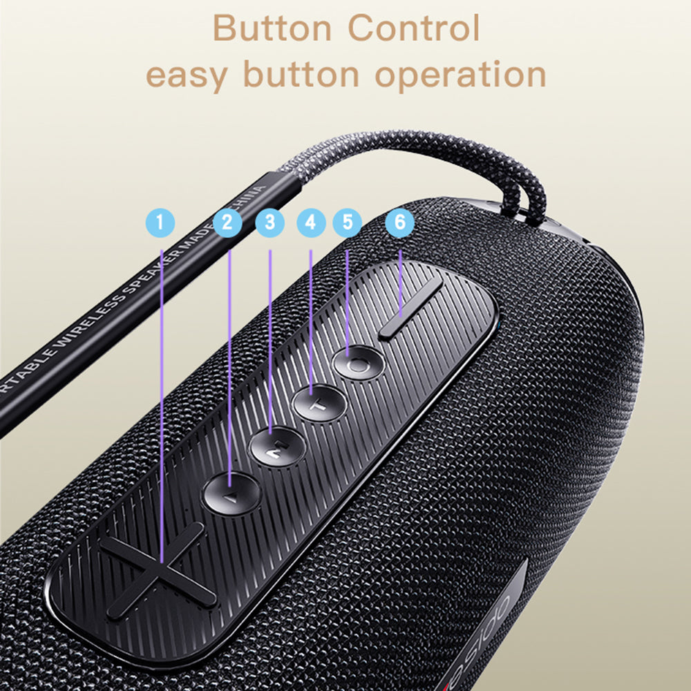 Bärbar Bluetooth-högtalare Yesido YSW11, 40W, RGB, Vattentät, Svart