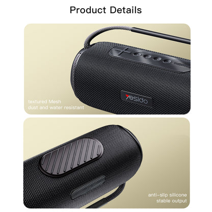 Bärbar Bluetooth-högtalare Yesido YSW11, 40W, RGB, Vattentät, Svart