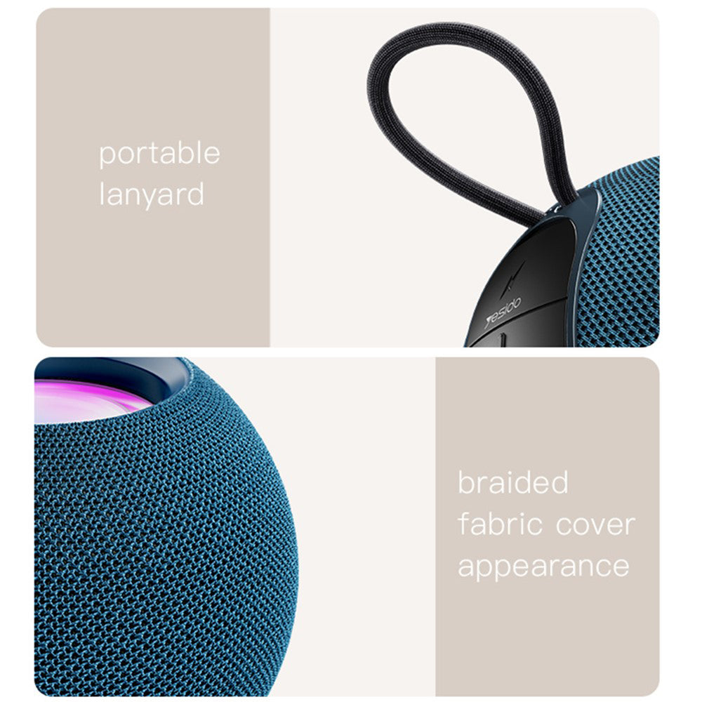 Bärbar Bluetooth-högtalare Yesido YSW13, 5W, RGB, Blå