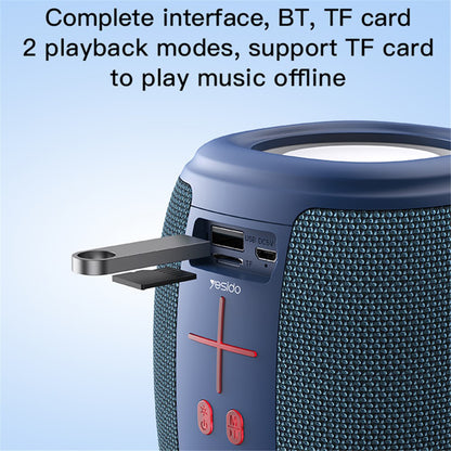 Bärbar Bluetooth-högtalare Yesido YSW14, 5W, RGB, Blå