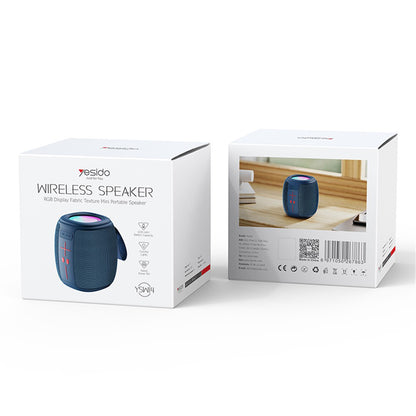 Bärbar Bluetooth-högtalare Yesido YSW14, 5W, RGB, Blå