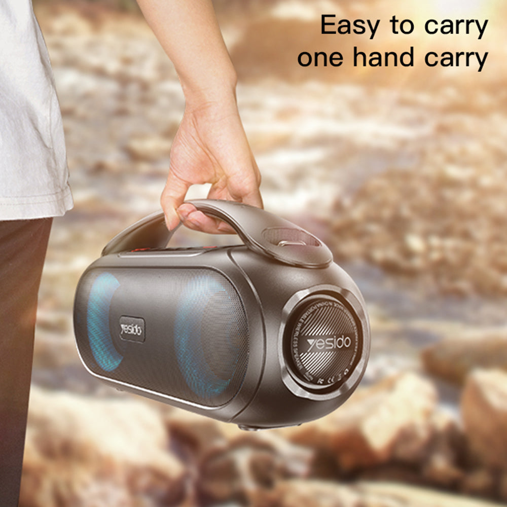 Bärbar Bluetooth-högtalare Yesido YSW19, 40W, RGB, Vattentät, Svart