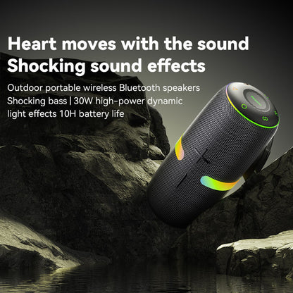 Bärbar Bluetooth-högtalare Yesido YSW22, 30W, RGB, Vattentät, Svart