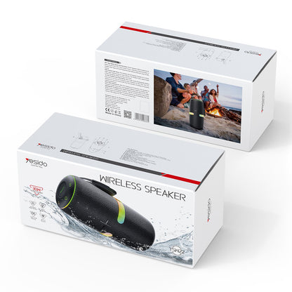 Bärbar Bluetooth-högtalare Yesido YSW22, 30W, RGB, Vattentät, Svart