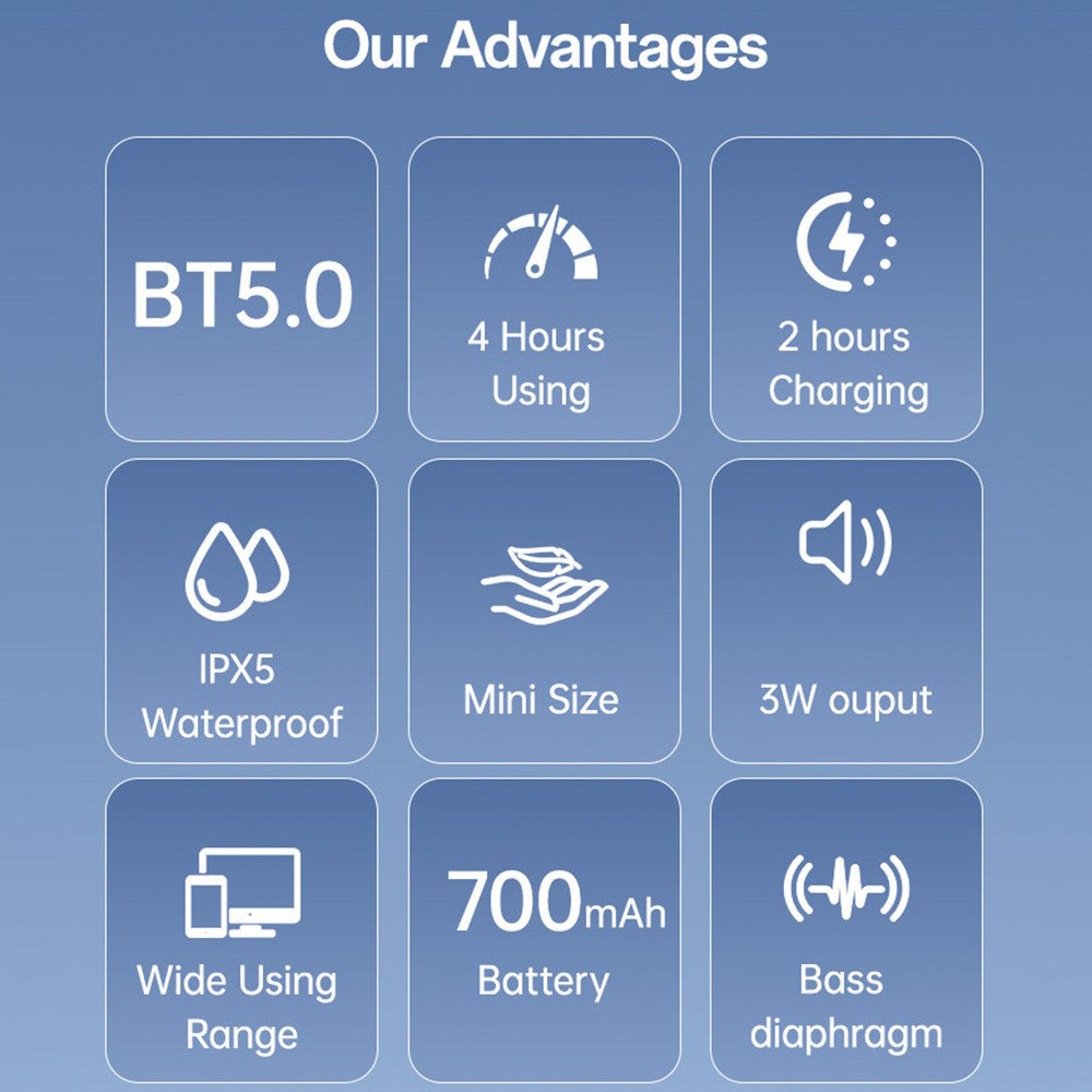 Bluetooth-högtalare Yesido YSW30, 3W, Vattentät, Svart
